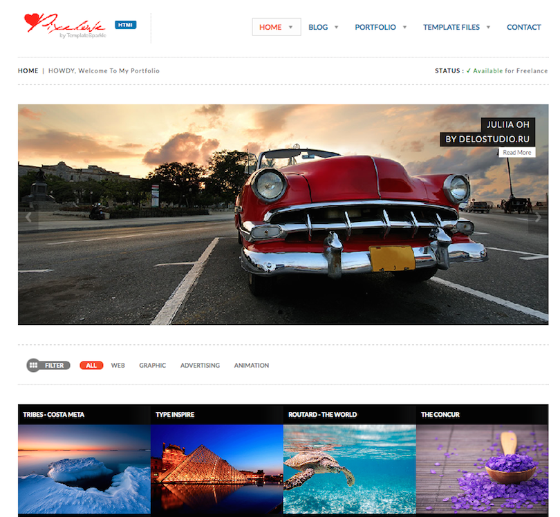 6 stunning HTML5, CSS3 and responsive website templates