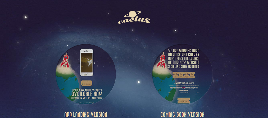 Caelus - App Landing & Coming Soon WP Theme