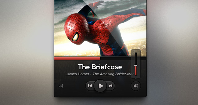 Dark UI Music Player Design Psd