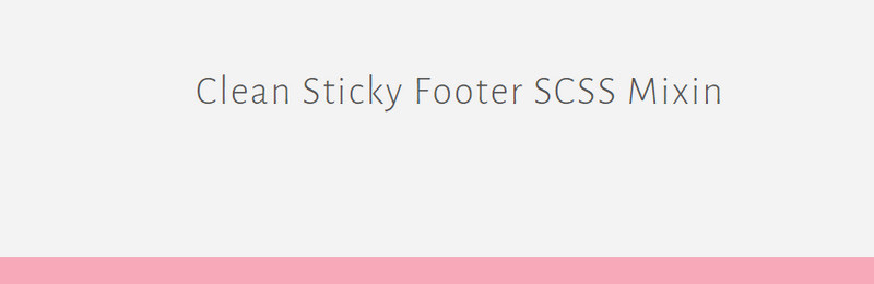 Clean Sticky Footer