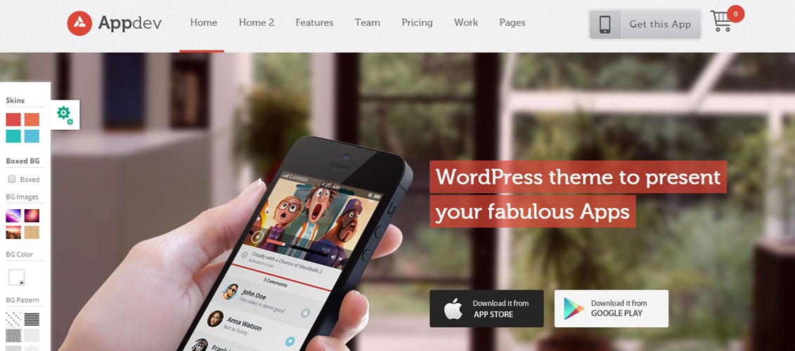 Appdev - Mobile App Showcase WordPress Theme