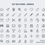 Free Download : 107 PSD icons for iOS