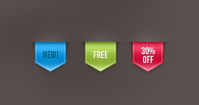 Psd Web Ribbon Sale Label Vol 1