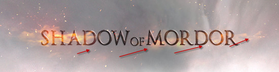 6 effect 550x143 Create Dark Text Effect Inspired by Middle Earth: Shadow of Mordor Game in Photoshop