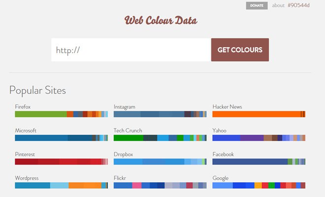 web color data generator webapp