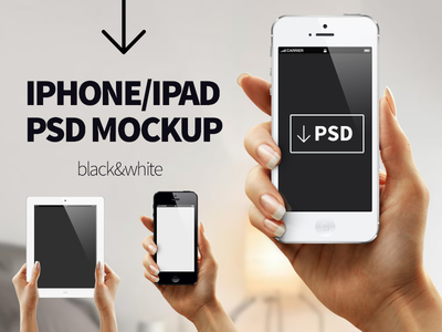 Handheld iPhone & iPad Mockup