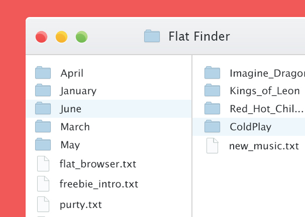 Flat Finder Window Free PSD