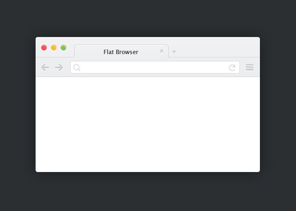 Flat Basic Browser Free PSD