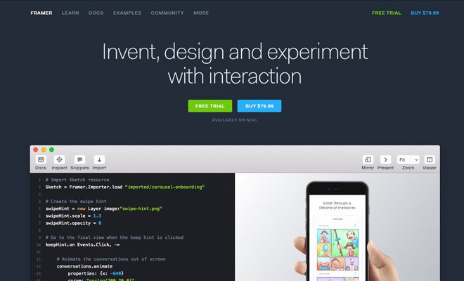 framer open source javascript library website