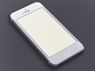White iPhone5 Template
