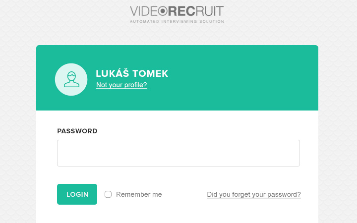 video recruit simple login form design