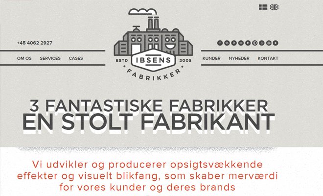 ibsens fabrikker clean fixed scrolling navigation
