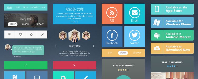 Modern UI Kit psd