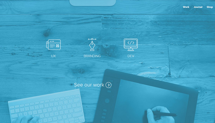 underbelly creative design agency website layout