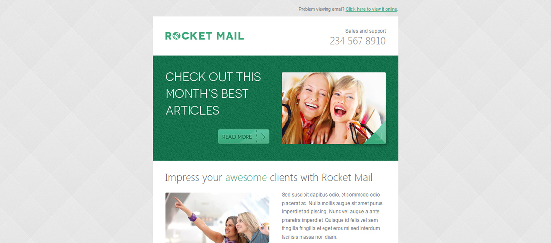 Rocket Mail - Clean & Modern Email Template