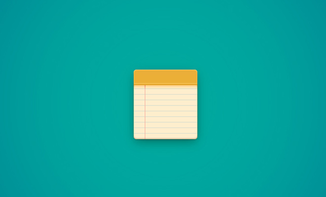 yellow notepad notebook icon illustrator