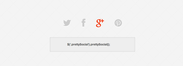 jQuery prettySocial - A custom sharing button plugin