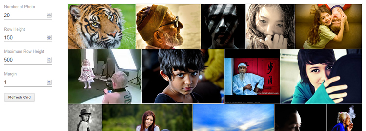 Justified.js - A jQuery plugin that creates a justified image grid of images