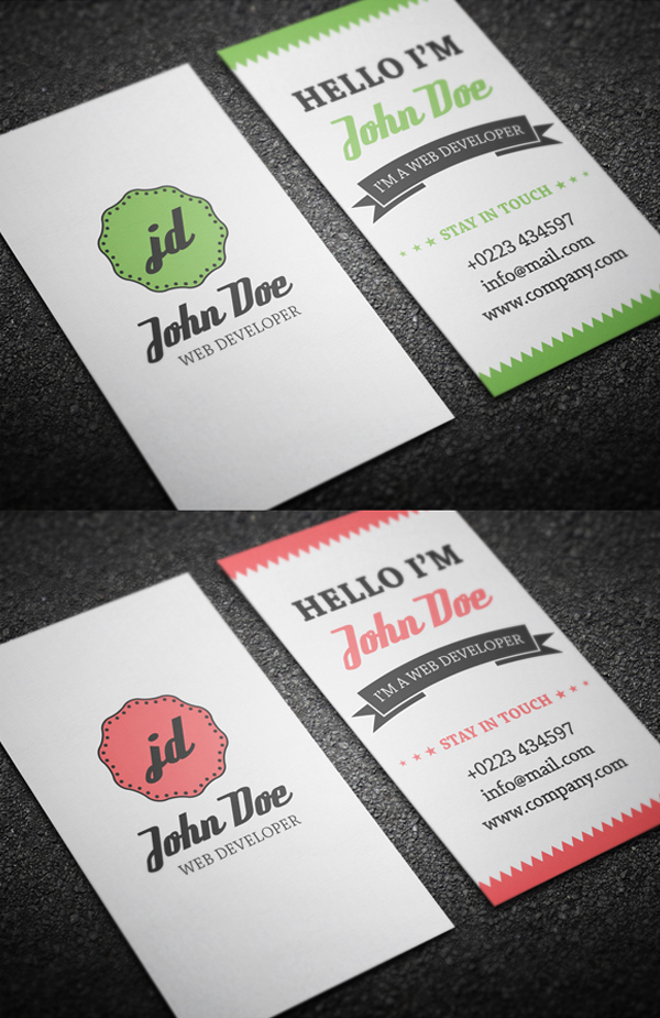 Retro Personal Business Card Template