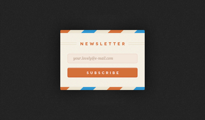 Newsletter Widget Free PSD