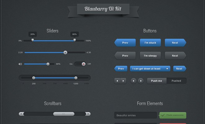 blaubarry ui kit example