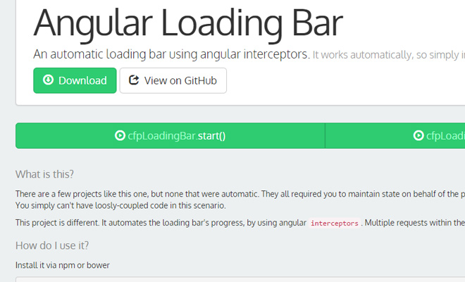 angular loading bar github open source