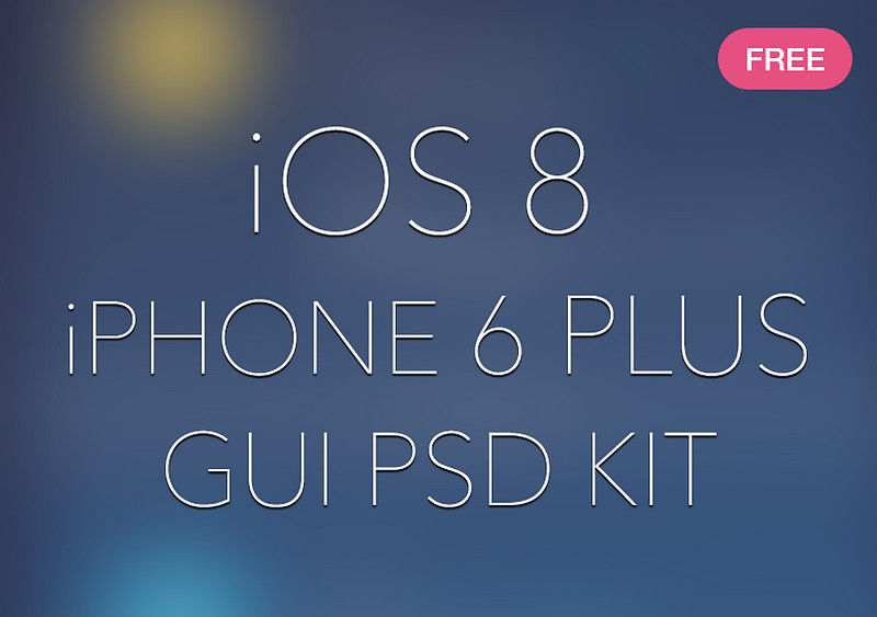 iOS 8 iPhone 6 Plus GUI PSD