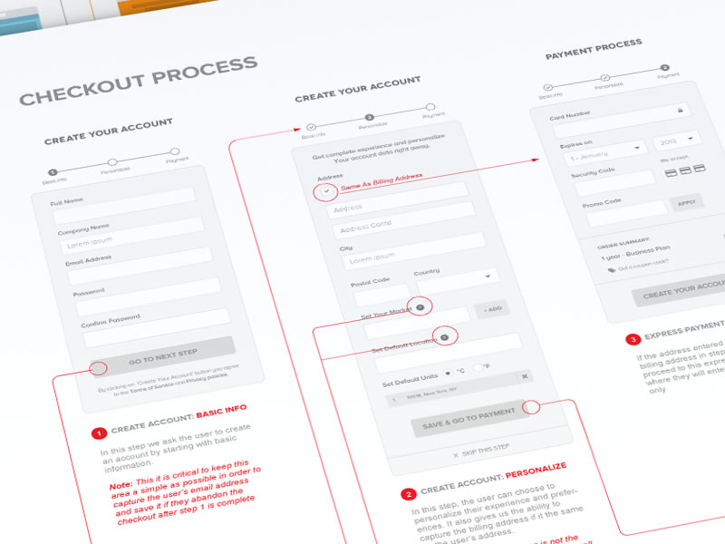 Simplified Checkout Process by Michael Pons