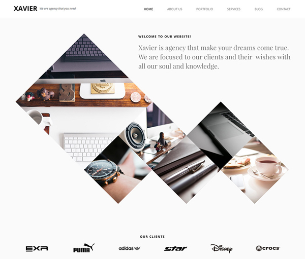 Xavier - Portfolio and Agency WordPress theme