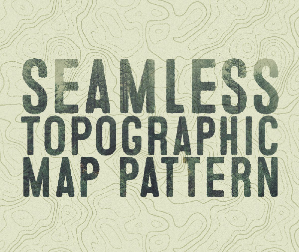 Seamless Topographic Map Pattern