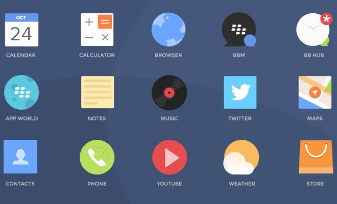 free psd blackberry iconset freebie