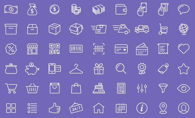 freebie ecommerce iconset 54 pack