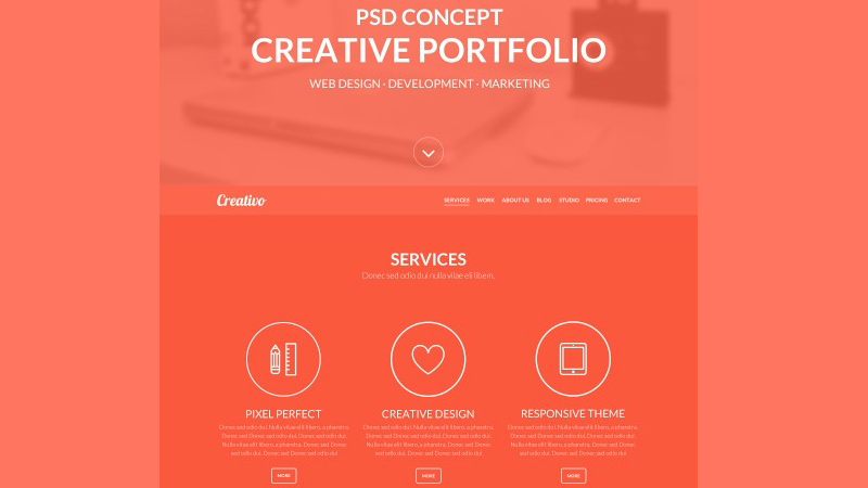 Creative Portfolio PSD Template