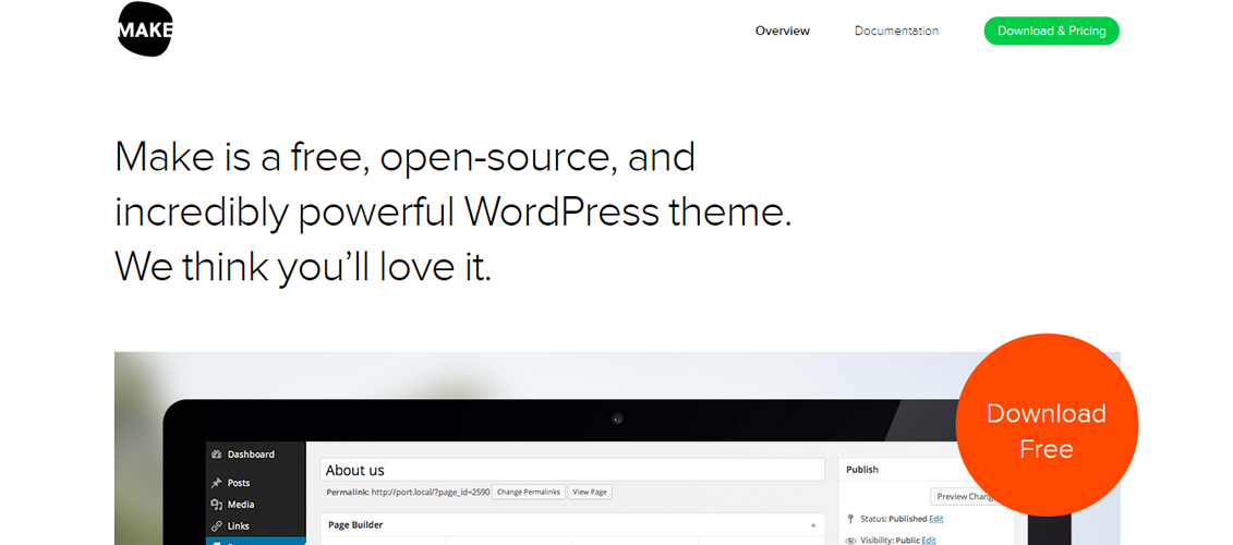 Make - A free WordPress Theme