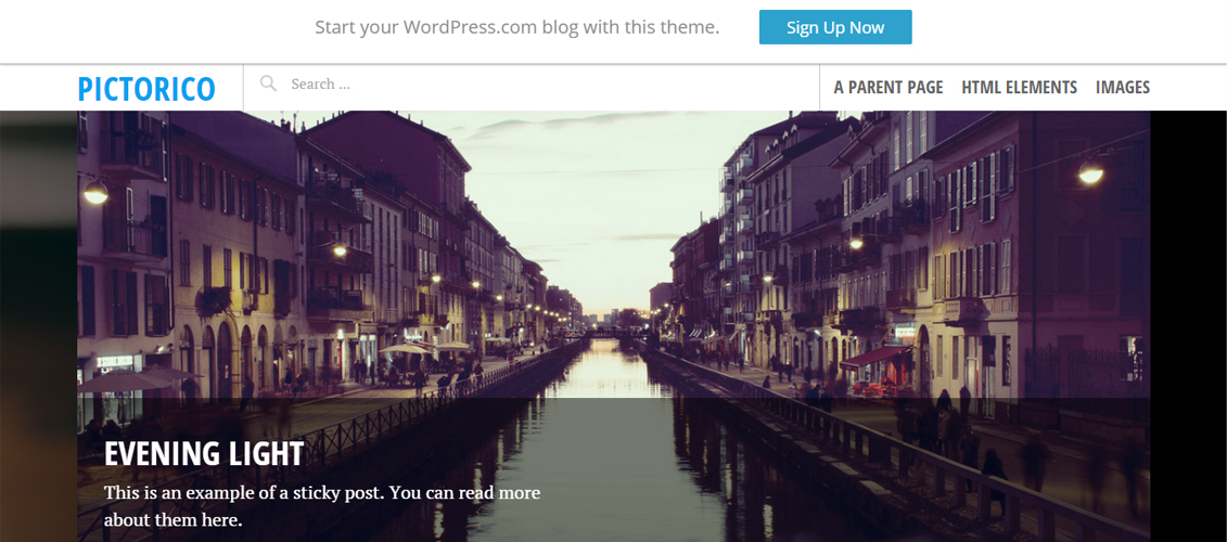 Pictorico - Free Photography WordPress Theme