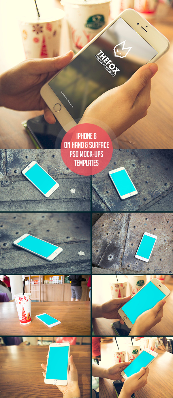 Free iPhone 6 PSD Mock-Ups Template