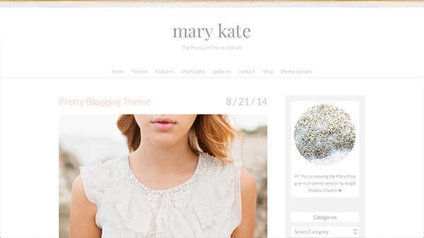 Mary Kate Feminine WordPress Theme