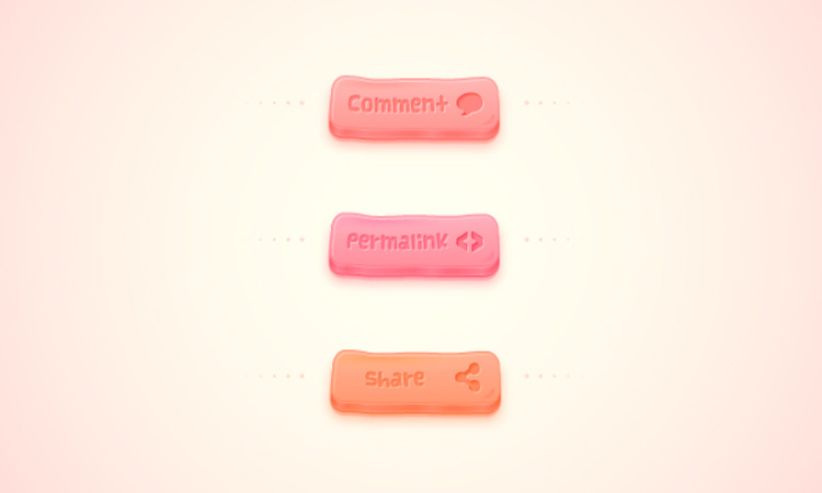bubble gum buttons illustrator ui