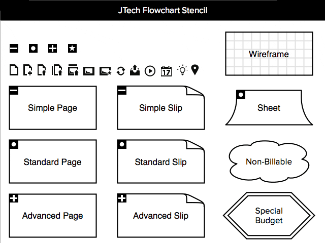 JTech Flowchart Stencil