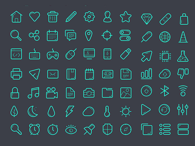 Glassy icon set – Sketch