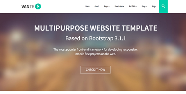 VANTE5 - Multipurpose Bootstrap Template