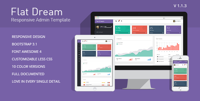 flat dream - responsive admin template