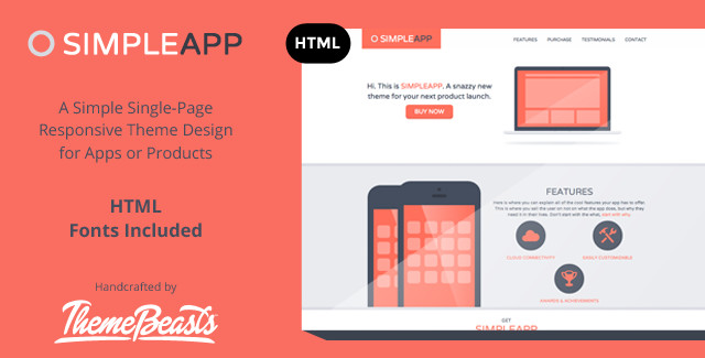 SimpleApp - App Landing Page
