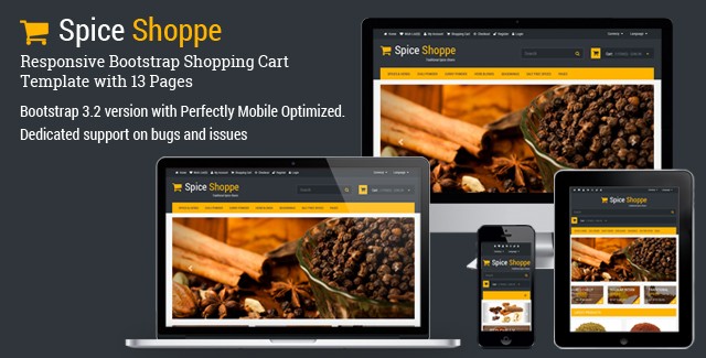 Spice Shoppe - Bootstrap Shopping Cart