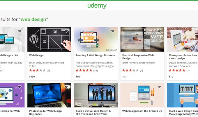 udemy online learning homepage