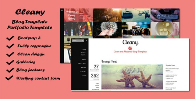 Cleany - Blog & Portfolio Template