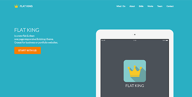 Flat King - One Page Template