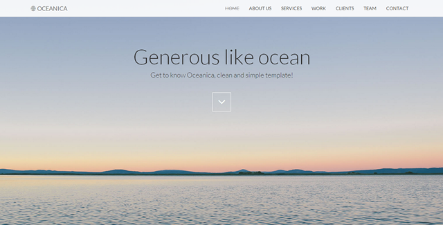 Oceanica - Responsive Single Page Theme