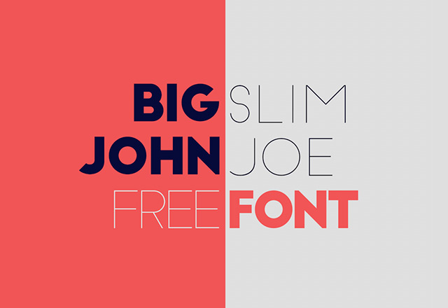 Big John  Slim Joe – Free font
