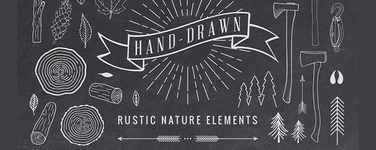 Hand-Drawn Rustic Elements